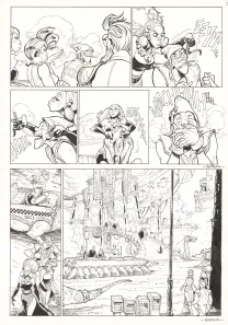 Black and white original page, Ekhö Monde miroir, La Sirène de Manhattan (T.8), Alessandro Barbucci
