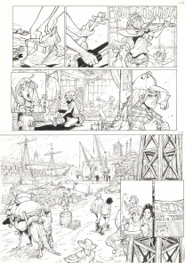 Planche noir et blanc, Ekhö Monde miroir, Swinging London (T.7), Alessandro Barbucci