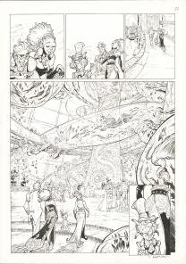 Black and white original page, Ekhö Monde miroir, La Sirène de Manhattan (T.8), Alessandro Barbucci