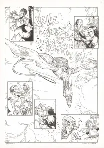 Black and white original page, Ekhö Monde miroir, Abidjan-Nairobi Express (T.9), Alessandro Barbucci