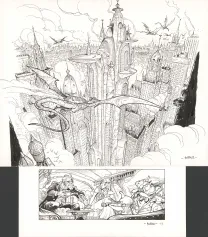 Planche noir et blanc, Ekhö Monde miroir, La Sirène de Manhattan (T.8), Alessandro Barbucci
