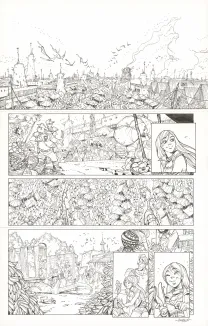 Black and white original page, Ekhö Monde miroir, Abidjan-Nairobi Express (T.9), Alessandro Barbucci