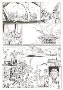 Black and white original page, Ekhö Monde miroir, Abidjan-Nairobi Express (T.9), Alessandro Barbucci