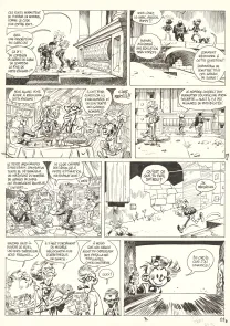 Planche noir et blanc, Spirou et Fantasio, Le Groom de Sniper Alley (T.54),  Yoann