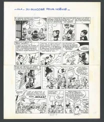 Planche noir et blanc, Spirou et Fantasio, Du Glucose pour Noémie (T.21), Jean-Claude Fournier
