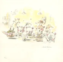Illustration couleur, Bibi, Bibi et le secret des doudous, Claude K. Dubois
