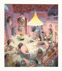 Illustration couleur, La Famille Passiflore , Alors, on dort ? (T.3), Loïc Jouannigot