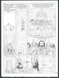 Planche noir et blanc, Complainte des Landes Perdues, La Fée Sanctus (T.7), Philippe Delaby