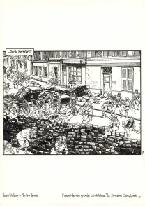 Black and white original page, Les Voleurs d'Empire, Chat qui mord (T.5), Martin Jamar