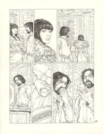 Black and white original page, Complainte des Landes Perdues, Sill Valt (T.8), Philippe Delaby