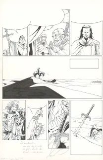 Planche noir et blanc, Croisade, Simoun Dja (T.1), Philippe Xavier