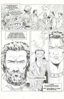 Planche noir et blanc, Conquistador, Tome I (T.1), Philippe Xavier