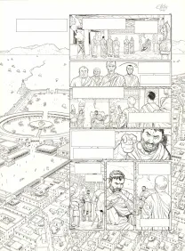 Black and white original page, Roma, Vaincre et mourir (T.2), Luca Erbetta