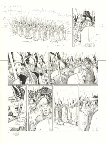 Black and white original page, Roma, Vaincre et mourir (T.2), Luca Erbetta