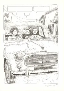 Black and white original page, Aya de Yopougon, Volume 4 (T.4), Clément Oubrerie