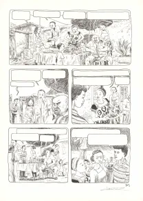 Black and white original page, Aya de Yopougon, Volume 5 (T.5), Clément Oubrerie