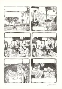 Black and white original page, Aya de Yopougon, Volume 4 (T.4), Clément Oubrerie