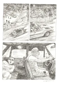 Black and white original page, Aya de Yopougon, Volume 7 (T.7), Clément Oubrerie