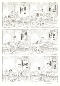 Planche noir et blanc, Aya de Yopougon, Volume 7 (T.7), Clément Oubrerie