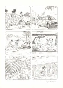Black and white original page, Aya de Yopougon, Volume 7 (T.7), Clément Oubrerie