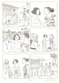 Black and white original page, Aya de Yopougon, Volume 7 (T.7), Clément Oubrerie