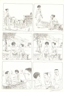 Planche noir et blanc, Aya de Yopougon, Volume 7 (T.7), Clément Oubrerie