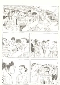 Black and white original page, Aya de Yopougon, Volume 7 (T.7), Clément Oubrerie