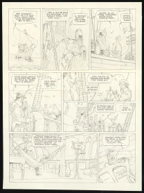 Black and white original page, Sprague (T.1), Olivier Roman