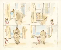 Colored illustration, Ernest et Célestine, Le Patchwork, Gabrielle Vincent