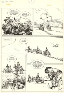 Black and white original page, Mac Coy, Little Big Horn (T.8), Antonio Hernandez Palacios