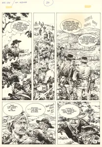 Black and white original page, Mac Coy, Little Big Horn (T.8), Antonio Hernandez Palacios