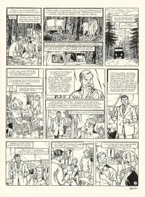 Planche noir et blanc, Blake et Mortimer, Huit heures à Berlin (T.29), Antoine Aubin