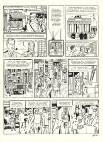 Black and white original page, Blake et Mortimer, Huit heures à Berlin (T.29), Antoine Aubin