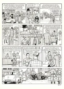 Black and white original page, Blake et Mortimer, Huit heures à Berlin (T.29), Antoine Aubin