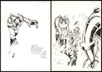 Illustration noir et blanc, Spirou et Fantasio, José Luis Munuera