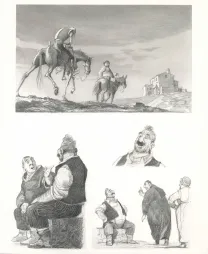 Planche noir et blanc, Don Quichotte de la Manche, Paul & Gaëtan Brizzi