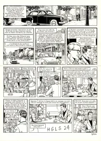 Planche noir et blanc, Blake et Mortimer, Huit heures à Berlin (T.29), Antoine Aubin