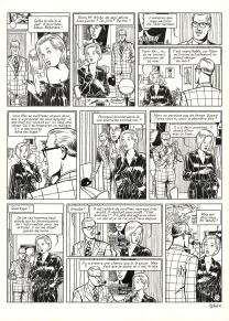 Planche noir et blanc, Blake et Mortimer, Huit heures à Berlin (T.29), Antoine Aubin