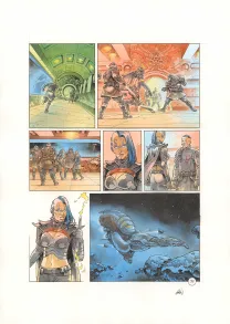 Colored original page, Space Relic Hunters,  Grun