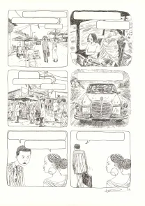Planche noir et blanc, Aya de Yopougon, Volume 5 (T.5), Clément Oubrerie