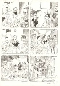 Black and white original page, Aya de Yopougon, Volume 7 (T.7), Clément Oubrerie