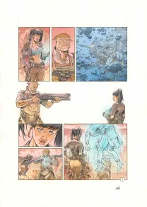 Colored original page, Space Relic Hunters,  Grun