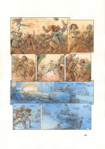 Colored original page, Space Relic Hunters,  Grun