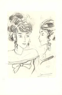 Illustration noir et blanc, Voltaire amoureux, Clément Oubrerie