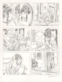 Black and white original page, Voltaire amoureux, Voltaire très amoureux (T.2), Clément Oubrerie