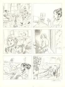 Planche noir et blanc, Voltaire amoureux, Voltaire très amoureux (T.2), Clément Oubrerie