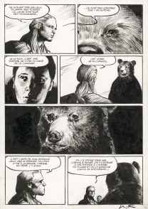 Planche noir et blanc, La Dernière Reine, Jean-Marc Rochette
