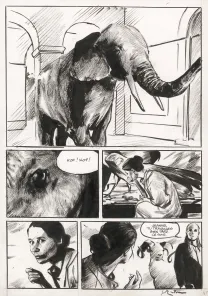 Planche noir et blanc, La Dernière Reine, Jean-Marc Rochette