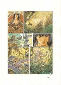 Colored original page, Space Relic Hunters,  Grun