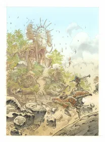 Colored illustration, Space Relic Hunters,  Grun